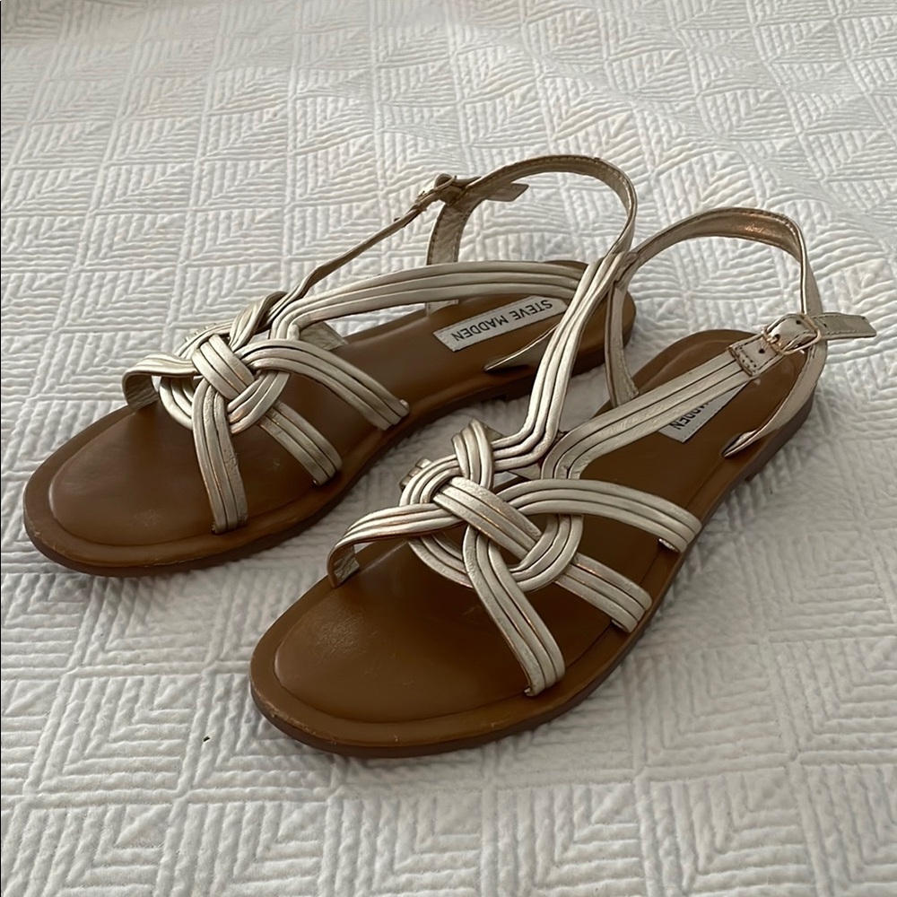Steve Madden Gold Strappy Sandals